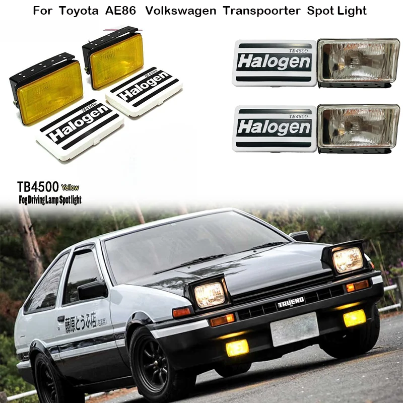 One Pair Universal Clear Yellow Fog Light Spot Lamp H3 12V 55W AE86 AW11 Adjustable Fit Volkswagen Transporter Car
