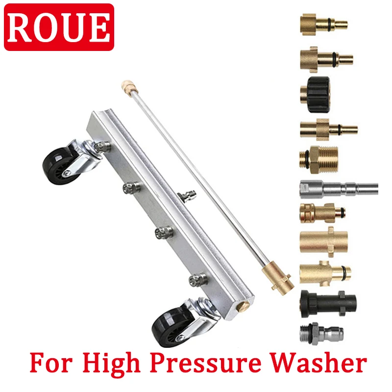 2300 PSI High Pressure Washer Four Nozzles Broom Washer Extension Wands Car Cleaning Power Washer Accessory For Karcher Lavor