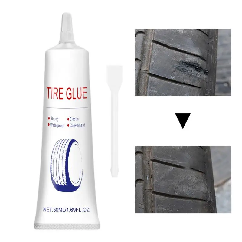 Tire Patch Glue 50ML Strong Adhesive Rubber Instant Bonding Leather Motorbike Inner Tube Repair Instant Liquid Car Accessories