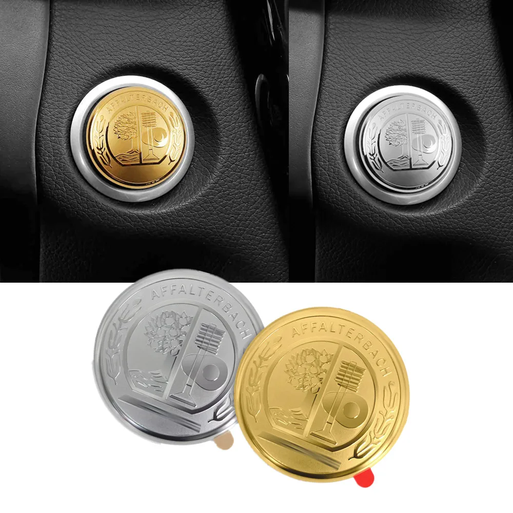 Car Ignition Switch Start Button 37mm Cover 3D Sticker Emblem Decor For Mercedes Benz S205 C205 X253 W176 W213 W117 W205 GLA GLS