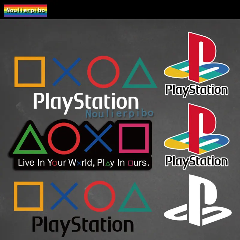 Game Fan Decals PS Video Game Button Symbols Car Stickers Personality Scratches Blocking Motorcycle Car Decoration Decals