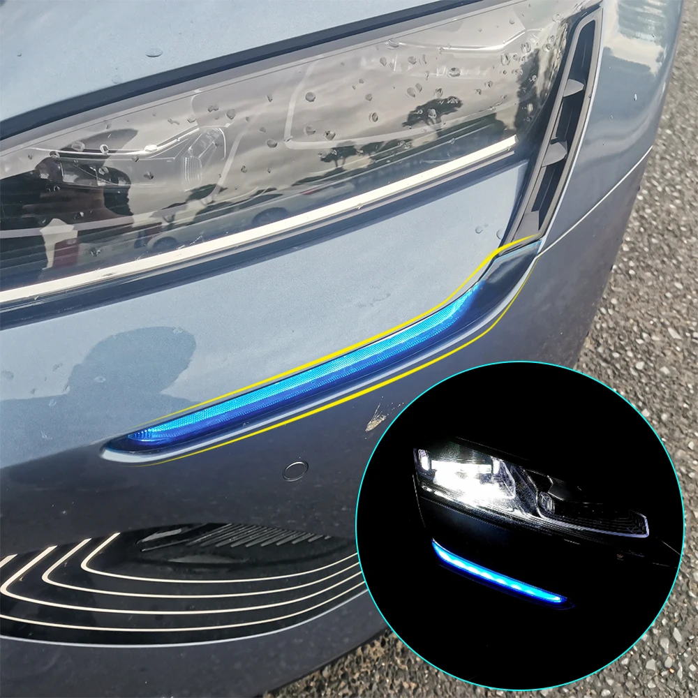 2Pcs Car Light Custom Tint Headlight Film PVC Decal Sticker Day-Light Color Changing Auto Foil for BYD Seal Exterior Accessories