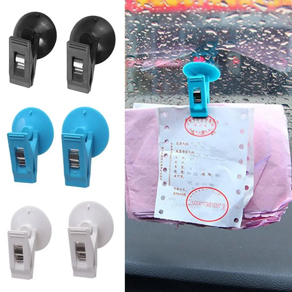 New Two Multi-Functional And Portable Glasses Card Ticket Holder for Car Loading Car Interior Suction Cup Holder ID Holder